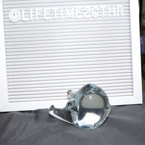 Clear Pig Glass Paperweight